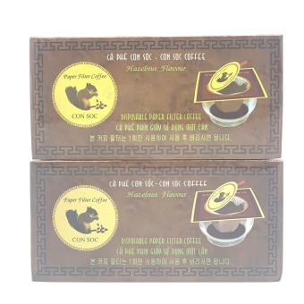 Cà phê con sóc đơn nâu Hộp 10 gói - Cà phê phin lọc giấy