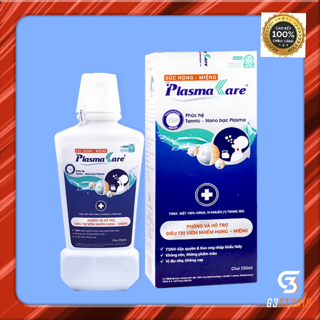 - nước súc họng miệng kháng khuẩn plasmakare