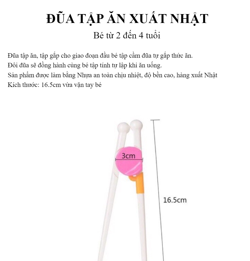 Đũa tập ăn xuất Nhật - đũa tập gắp cho bé trai bé gái