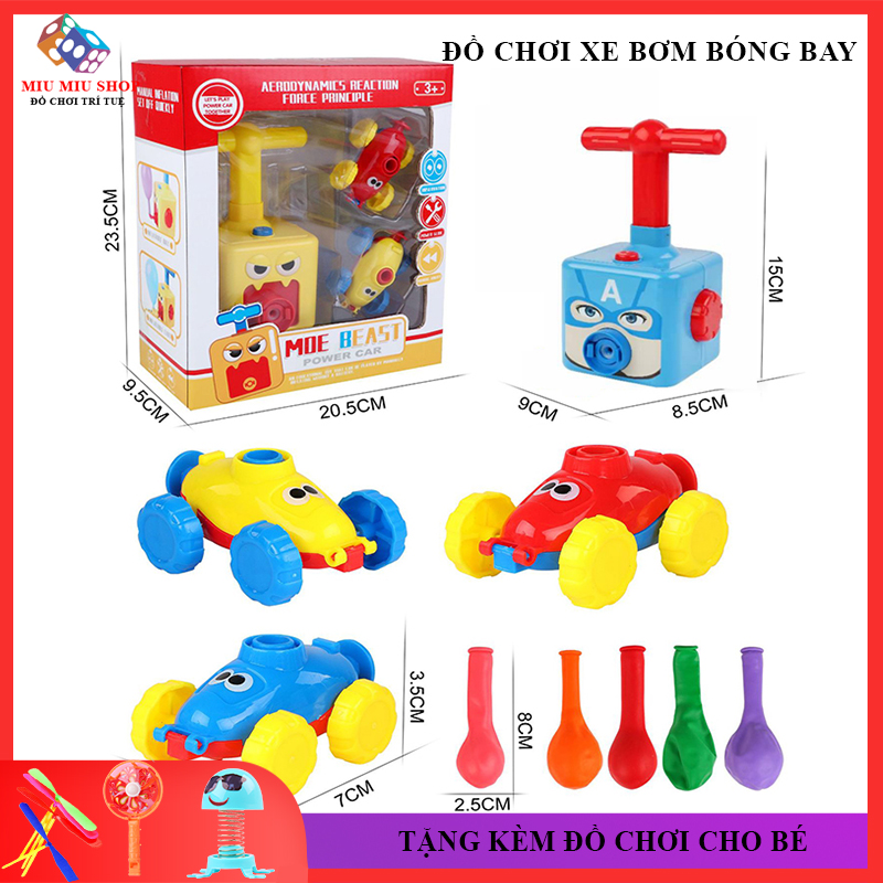 [Tặng Thêm Quà] Đồ Chơi lắp ráp Xe Hơi Chạy Bằng Bóng Bay Cho Bé, Bơm Bóng Đua Xe, An Toàn Vui Nhộn Dành Cho Bé