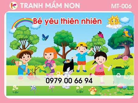 Decal trang trí mầm non-GÓC THIÊN NHIÊN MT-006