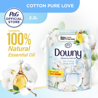 Combo 2 Nước Xả Vải DOWNY Yêu Thương Thuần Khiết Túi 2.2L x2