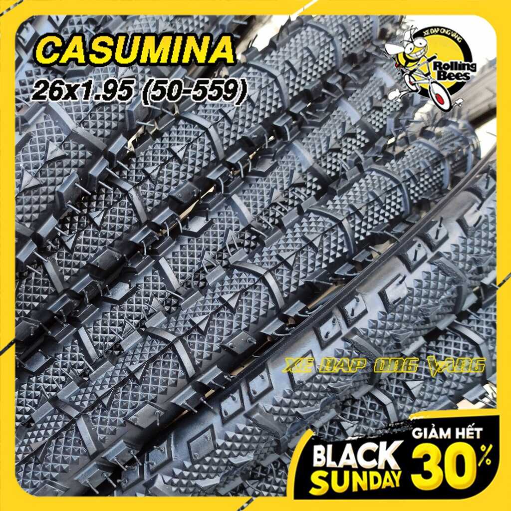 Săm, lốp xe đạp leo núi 26x1.95 chính hãng casumina , vỏ , ruột 50 - 559