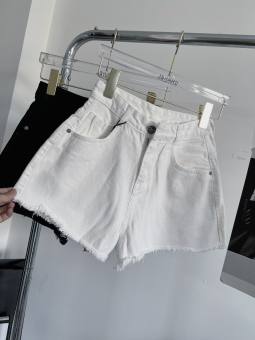 Quần short jean nữ cạp cao - chất bò mềm bền đẹp chuẩn fom