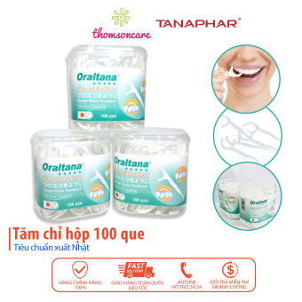 Tăm chỉ nha khoa Oraltana - Lọ 100 que - tăm kẽ răng Oral Tana, xỉa răng, chăm sóc răng lợi tiêu chuẩn xuất Nhật