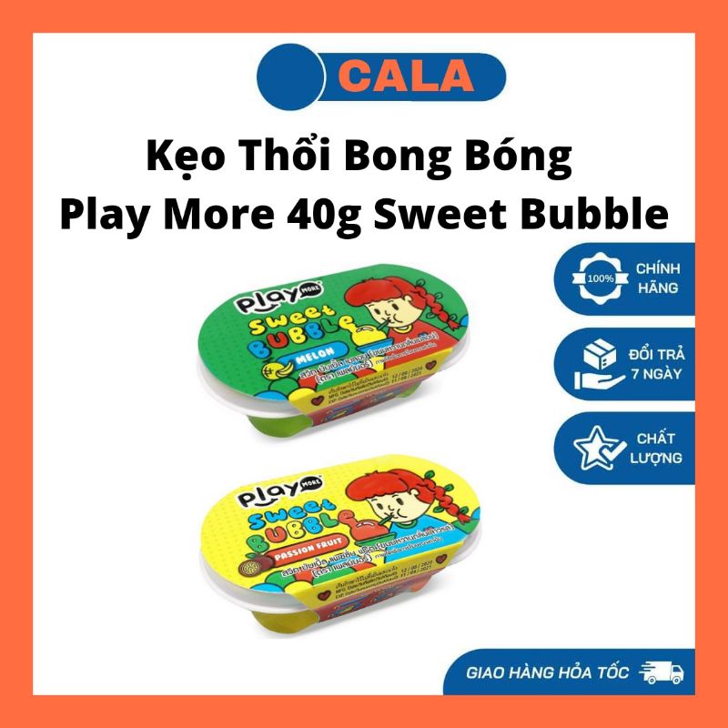 2 Vị Kẹo Thổi Bong Bóng Play More Sweet Bubble 40gr