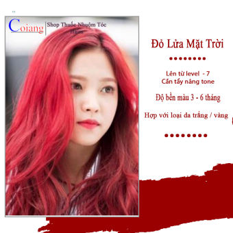 Thuốc nhuộm tóc màu ĐỎ RED ĐỎ LỬA không tẩy sử dụng tại nhà nhiều thảo dược coiang88