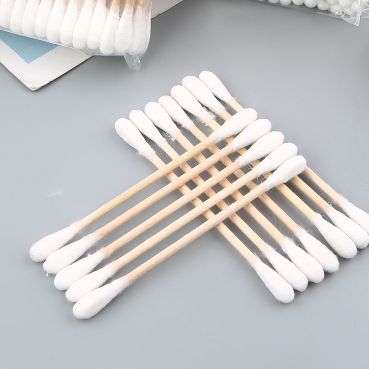 Gói 100 tăm bông gỗ nặn mụn bịch tăm bông spa gỗ chuyên dụng 100 cây loại tốt
