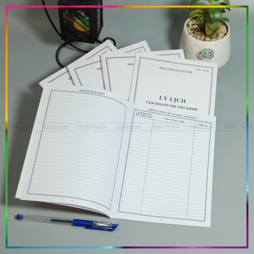 LÝ LỊCH ĐẢNG VIÊN mẫu 1-HSĐV ( Loại 24 trang, 28 trang và loại 32 trang ) - CHUẨN MẪU