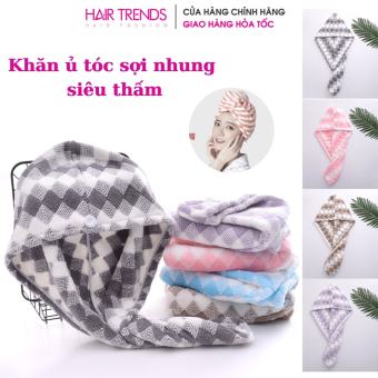 Khăn quấn ủ tóc lau khô tóc siêu tốc khăn gội đầu siêu thấm nước