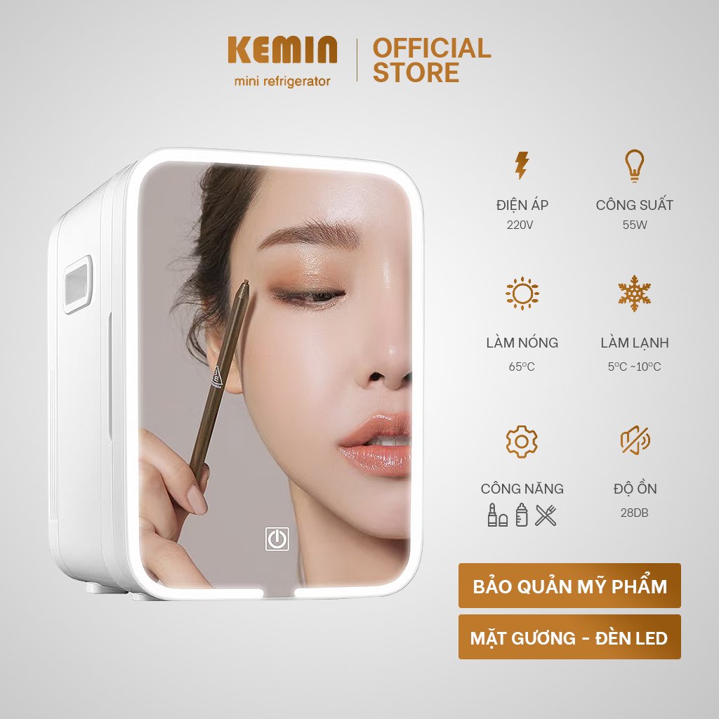 Tủ Lạnh Mini Kemin K10 - 10L Chính Hãng- Dùng ở nhà và ô tô 2 chiều nóng lạnh