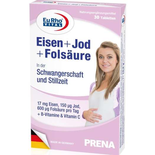 Thực phẩm chức năng bổ sung sắt cho phụ nữ có thai EuRho Vital Eisen + Jod + Folsaure