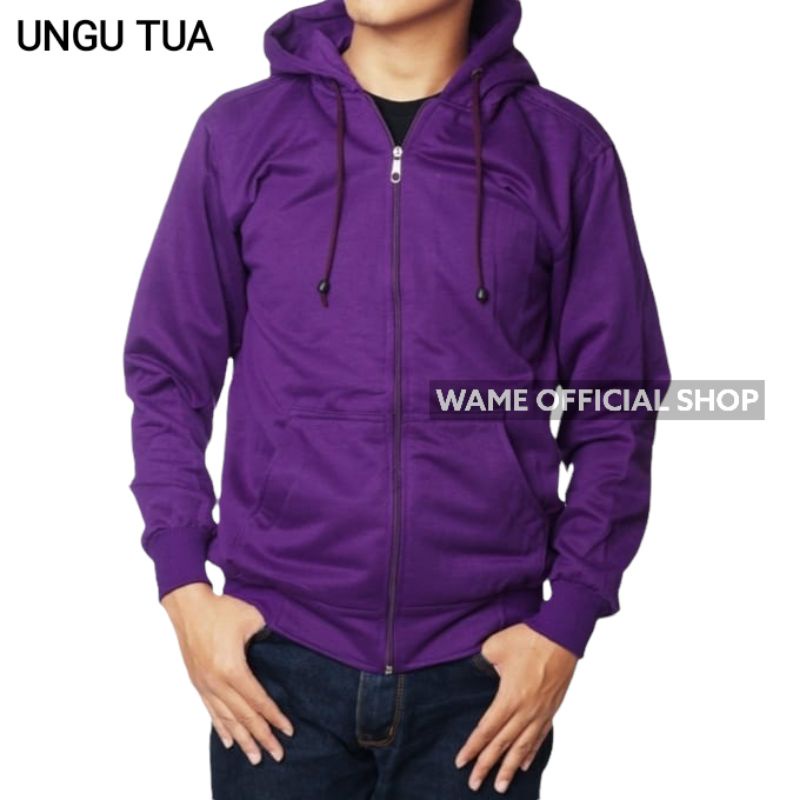 Purple zip up hot sale hoodie mens