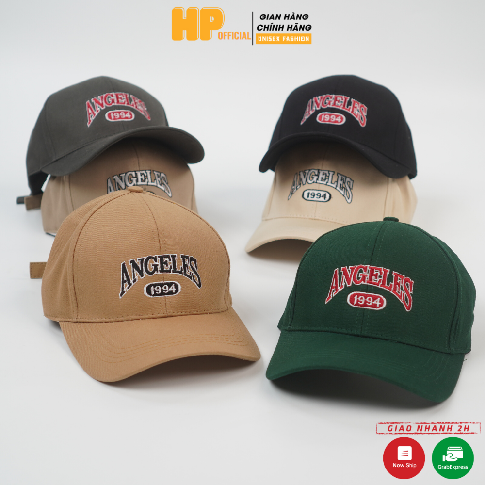 Mũ lưỡi trai ❤️ Nón kết thêu chữ ANGELES chất kaki cao cấp form unisex nam nữ N60