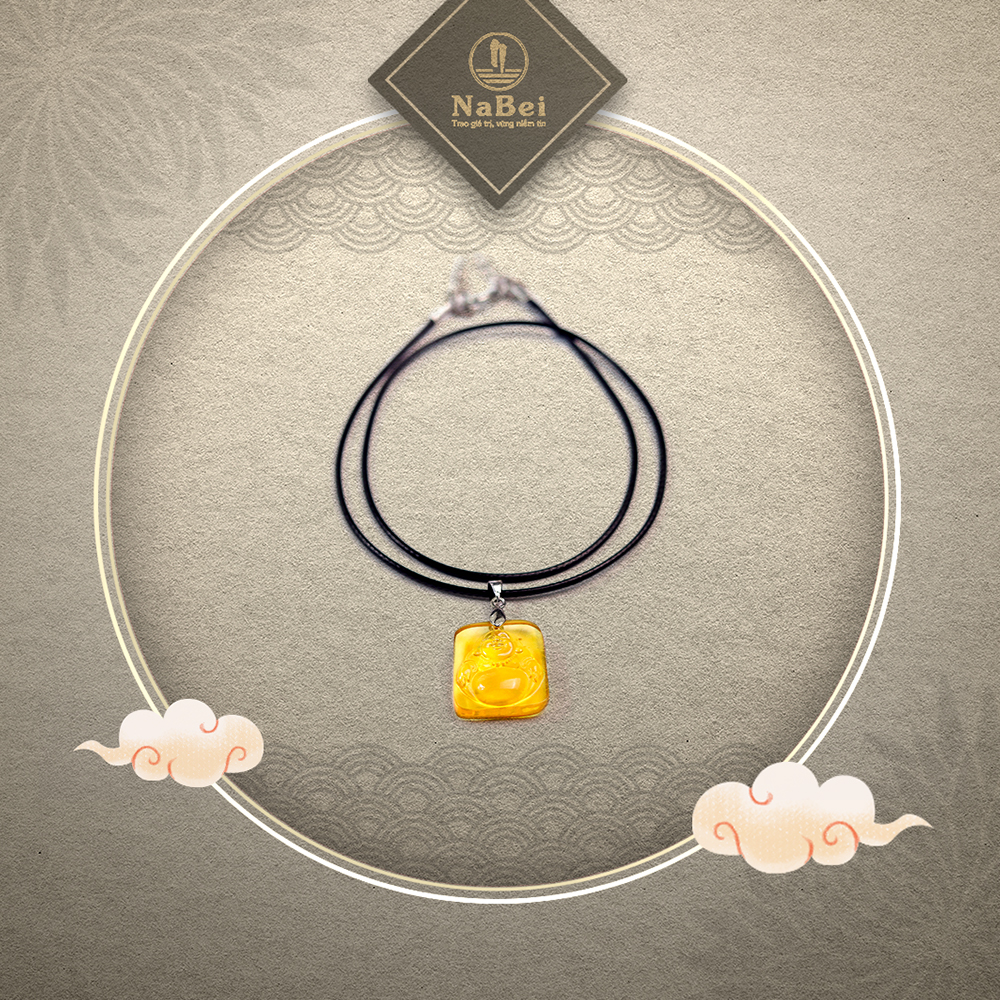 [KÈM QUÀ TẶNG] Mặt Dây Hổ Phách Tự Nhiên Cho Bé Bình An - May Mắn - Tài Lộc Phù Hợp Mệnh Mộc, Hỏa NB67 - Phong Thuỷ NaBei Store