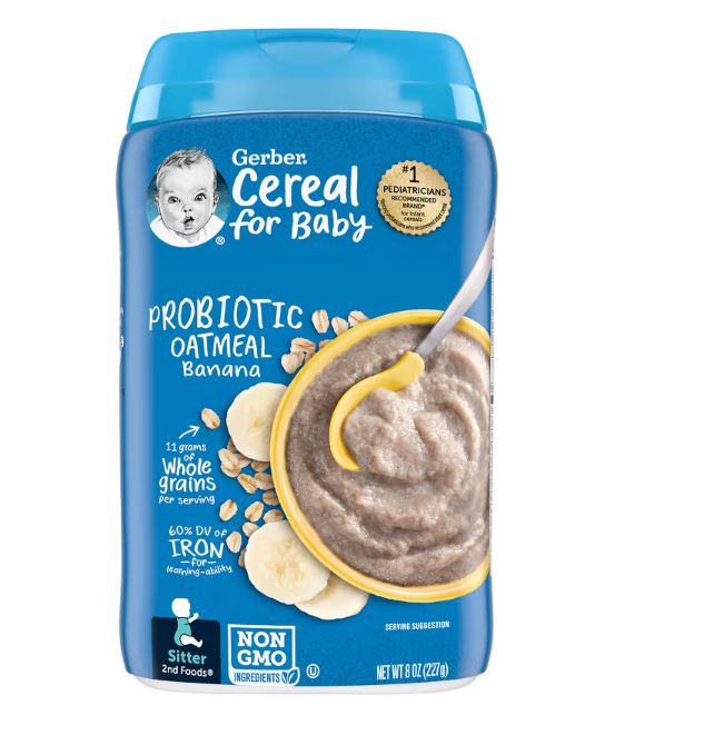 Probiotic Oatmeal Lentil Peach Apple Gerber Peach Oatmeal Gerber