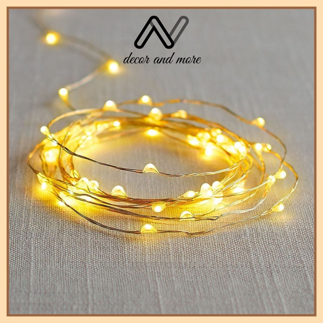 Dây đèn led đom đóm, đèn fairylight trang trí dài 1-2m ANDECOR