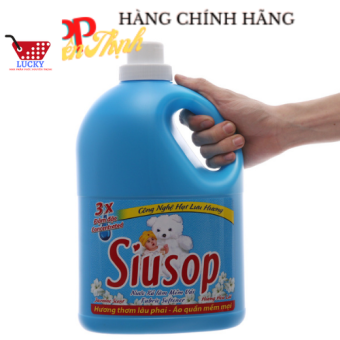 Nước xả vải Siusop 3x đậm đặc hương hoa lài 3.6kg/can MÀU XANH