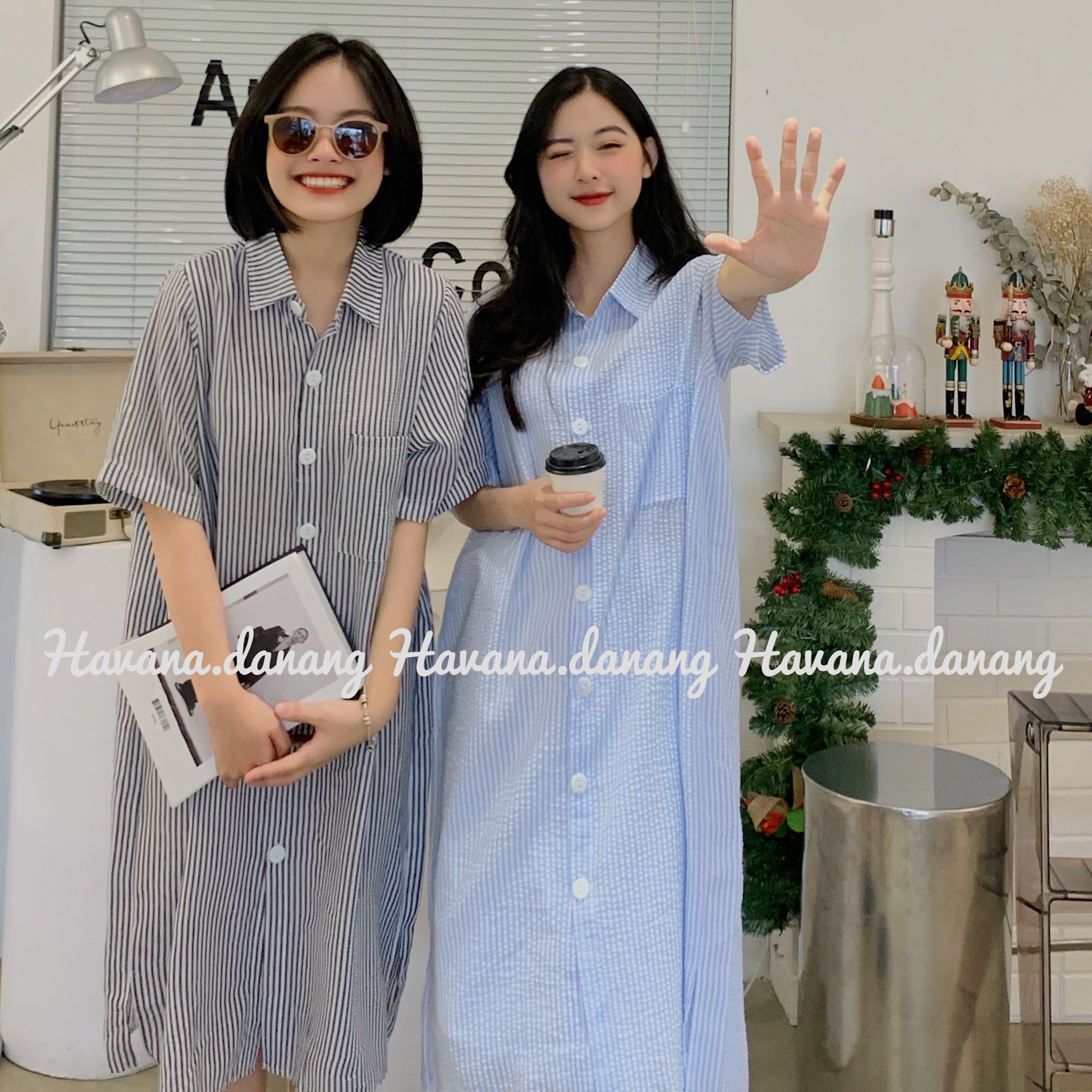Váy suông dáng dài , đầm suông dáng dài sọc dọc chất vải linen mỏng mềm mại siêu mát [ẢNH THẬT SHOP CHỤP]