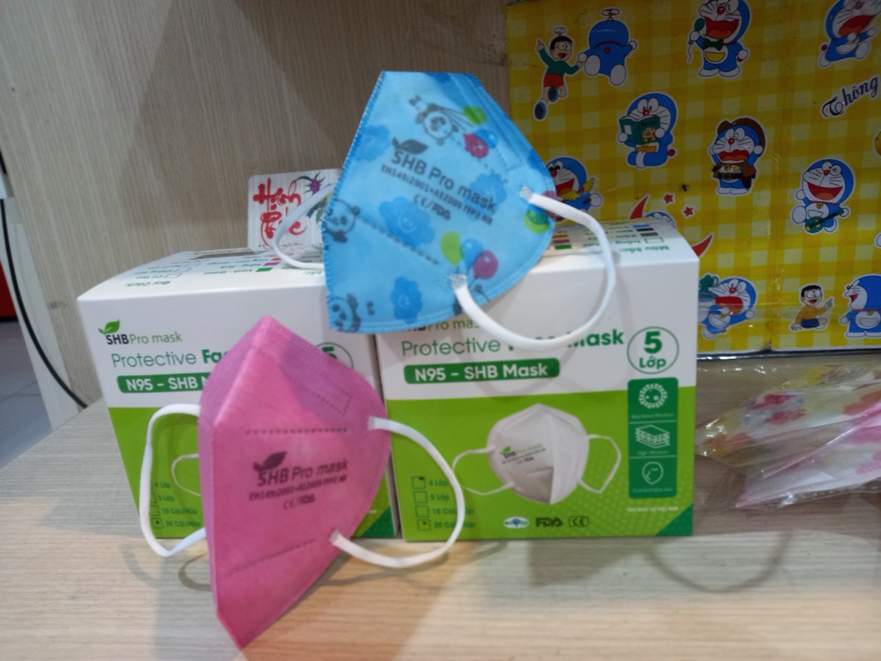 Set 20 khẩu trang trẻ em n95 3d không van shb kids mask