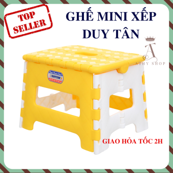 GHẾ MINI XẾP DUY TÂN 22 x 18.3 x 16.4 cm ghế nhựa nhỏ gấp gọn di động dễ mang đi dành cho bé trẻ em con nít ghế gác chân văn phòng ghế giặt đồ rửa chén làm bếp hàng xịn tốt cao cấp chính hãng giá rẻ