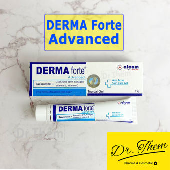 Derma Forte ADVANCED Gel 15g - MẪU MỚI - Giảm Mụn Trứng Cá, Ngừa Thâm, Mờ Sẹo, Dưỡng Da - Gamma DermaForte