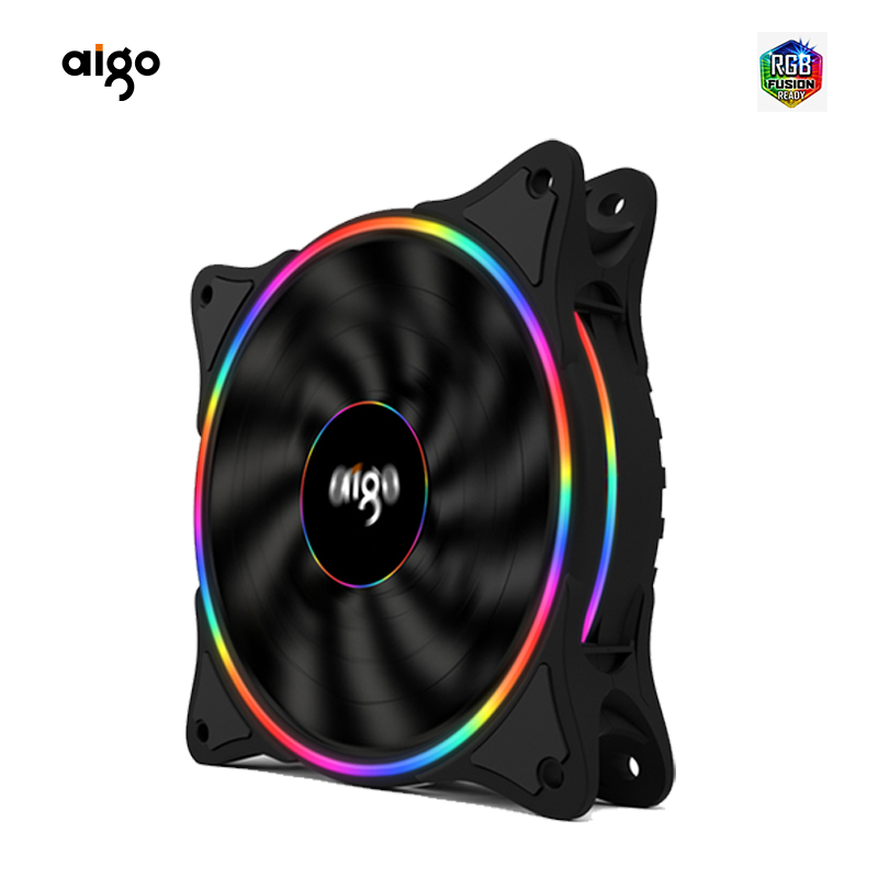 Aigo v1 12cm black rgb desktop case cooling fans