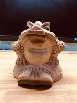 [CÓC] THIỀM THỪ NGẬM ĐỒNG TIỀN GỖ XÁ XỊ SIZE 18CMX18CM