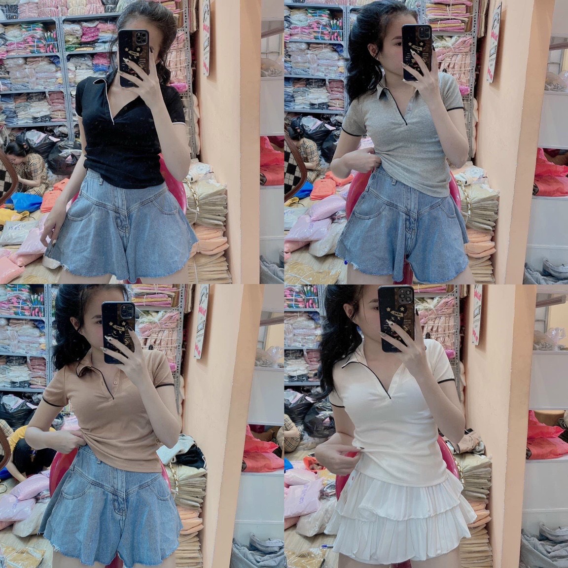 Quần short jeans ống váy thời trang hàng cao cấp kiểu dáng cực cá tính siêu hot