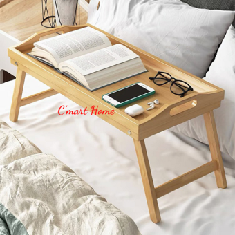 Bàn Xếp Gấp Gọn Đa Năng Gỗ Có Tay Cầm Bàn Làm Việc, Để Laptop, Bàn Văn Phòng, Chất Liệu Gỗ Tre Cao Cấp Chắc Chắn Bền Bỉ