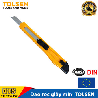 Dao rọc giấy đa năng 9mm TOLSEN, dao trổ mini lưỡi thép siêu sắc, khung kim loại siêu bền, dao cắt giấy, rọc băng dính, dao cắt decal, dao rọc giấy cắt thùng bìa carton, dao rọc giấy chuẩn Châu Âu, dao rọc giấy mini