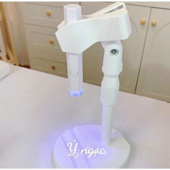 Đế kẹp đèn hơ nail kèm chân để điện thoại tiện lợi - Chân kẹp đèn hơ móng mini chuyên dụng làm nail