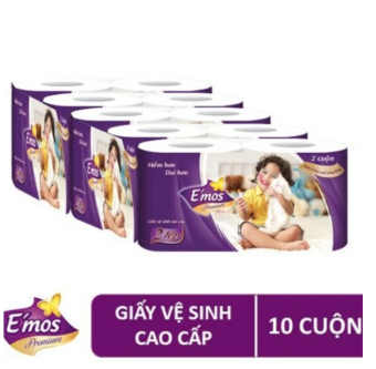 Bịch Giấy Vệ Sinh Émos 10 Cuộn