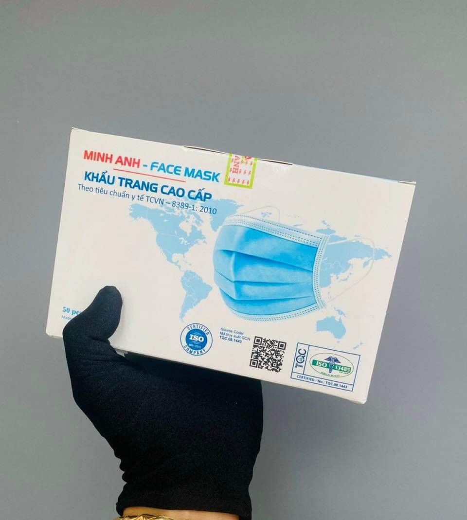 Combo 10 hộp khẩu trang y tế màu xanh 50 cái