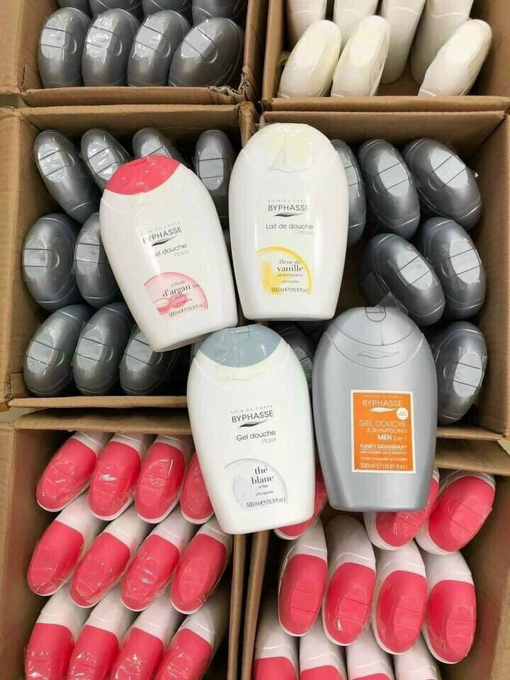 Sữa tắm Byphasse dưỡng da, hương thơm tươi sáng lait de douche 500ml