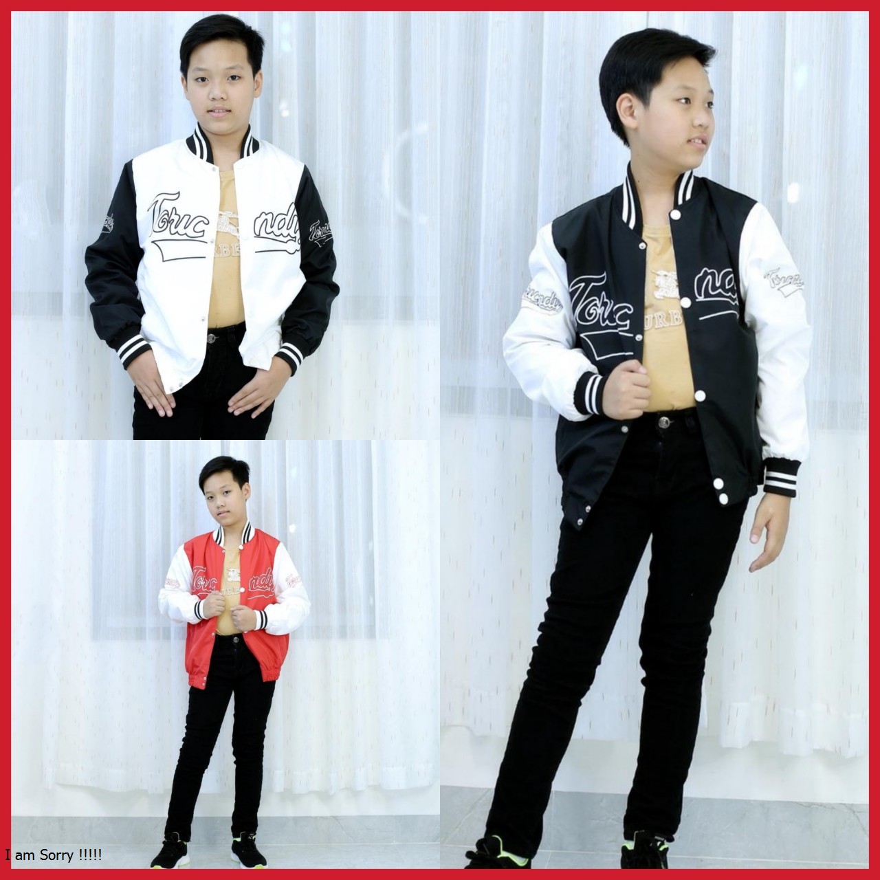 Áo khoác bomber vải dù 2 lớp cho bé trai, bé gái