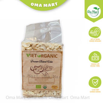 Hạt điều hữu cơ nhân trắng vỡ đôi Việt Organic  (500g và 1kg)
