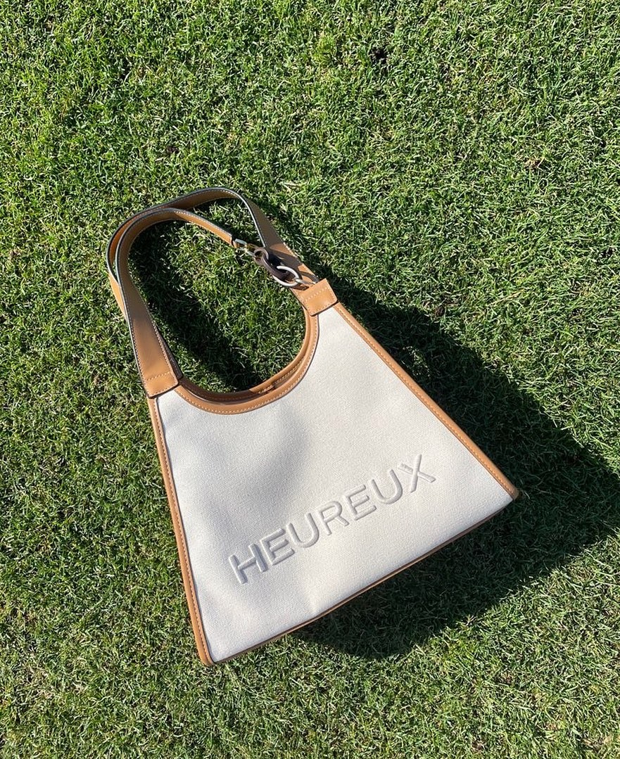 ★関税込★HEUREUX BY STELLA★Voyage BCI cotton Shopper ba.g HEUREUX - Voyage BCI Cotton Tote Bag - Ivory Cute Travel Bag