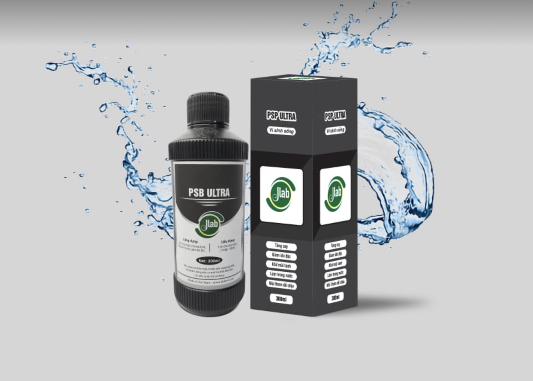 Vi sinh jlab ultra - vi khuẩn quang hợp jlab cao cấp tạo vi sinh hồ thủy sinh, hồ cá, hồ tép