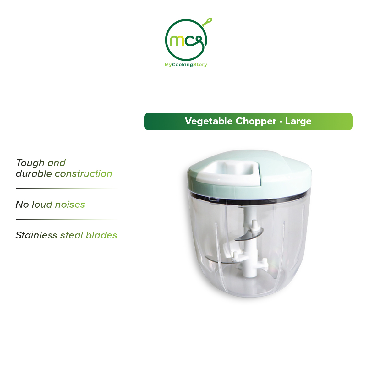 Gambar My Cooking Story   Vegetable Chopper Large 1000ml (Green)