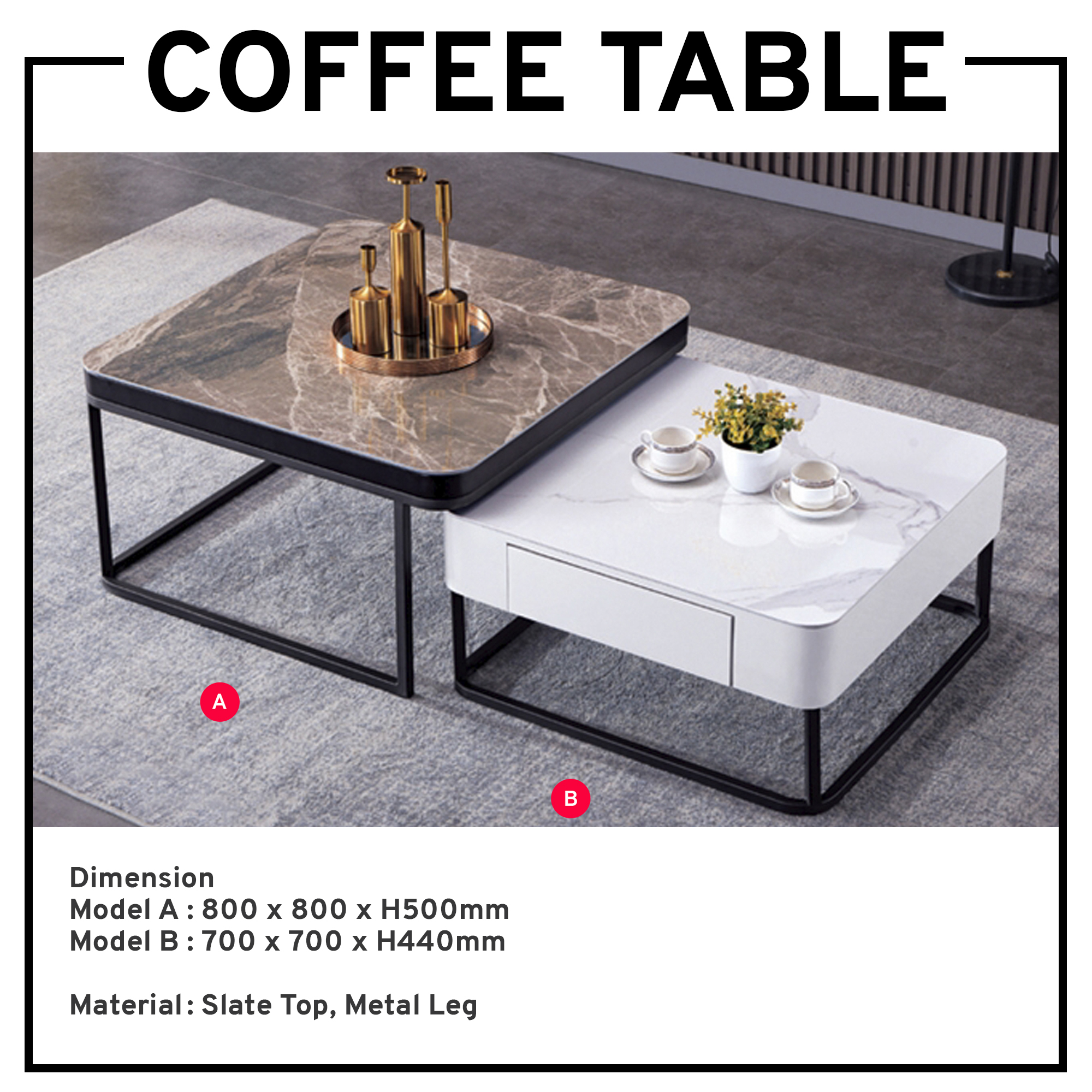 slate coffee table for sale