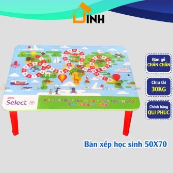 Bàn học sinh gấp gọn Qui Phúc, Bàn học ngồi bệt chân nhựa 50x70, 40x60