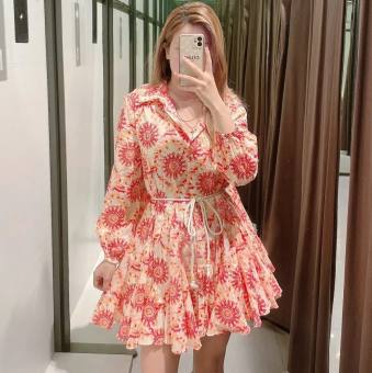 Đầm Zara sơ mi dáng xoè cực đẹp