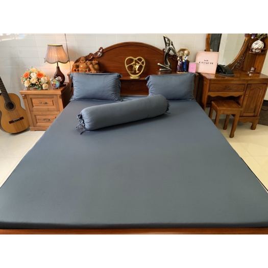 Drap Ga Nệm Thun Lạnh HQ Cực Kì Mịn Mát Bộ Ga Trải Giường Vỏ Gối Drap Nệm Grap Giường