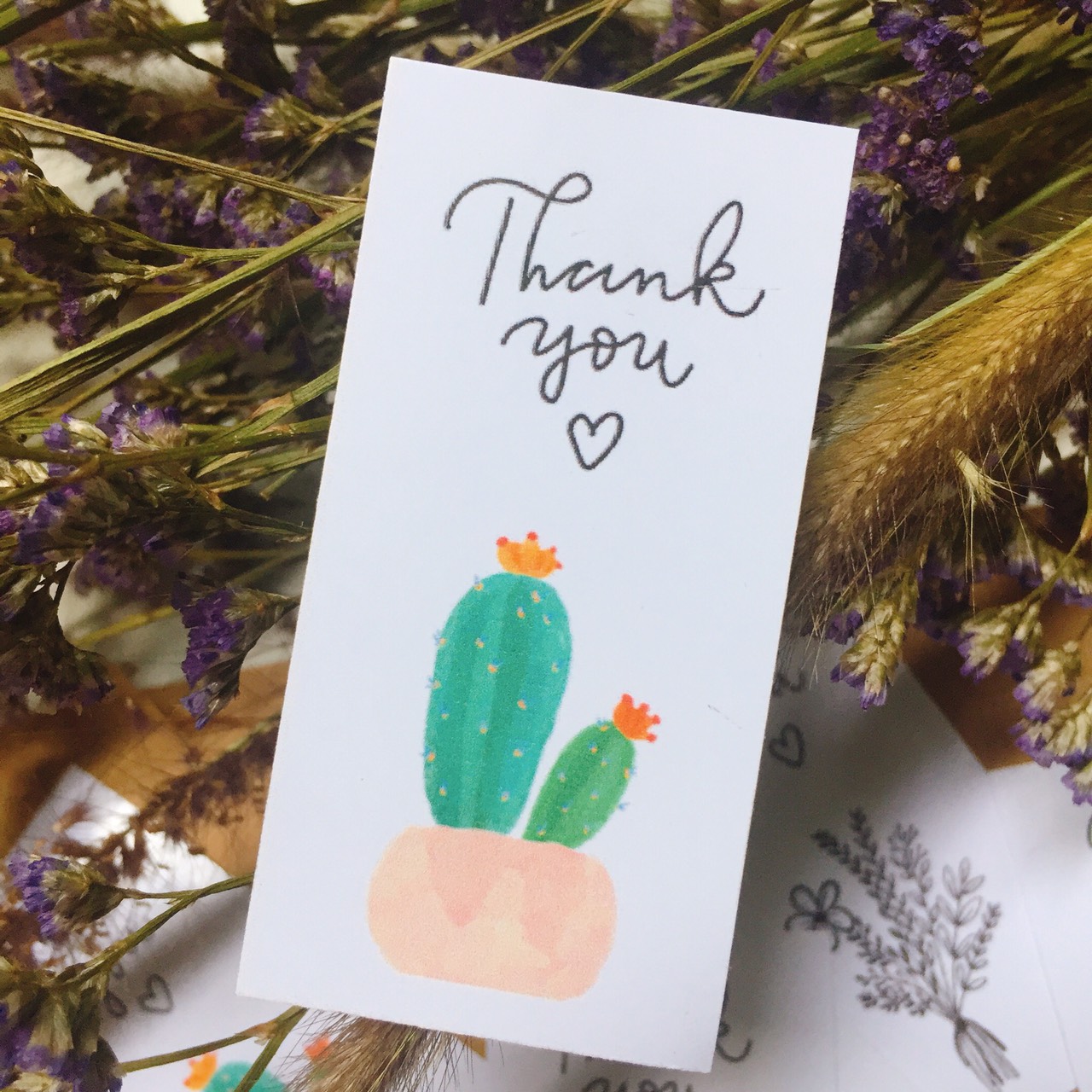 Tem niêm phong dán hộp Thank you#2 3.5x7cm dán hộp quà/ lon pet/ chai lọ / túi