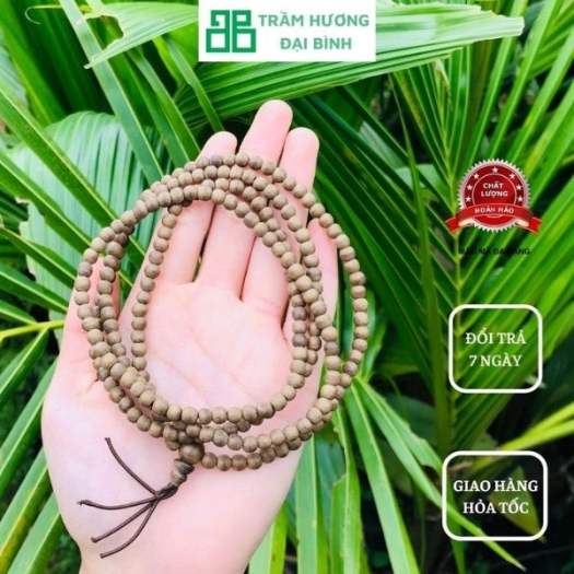 Vòng tay trầm hương 216 hạt cao cấp 4mm, Tốc tự nhiên
