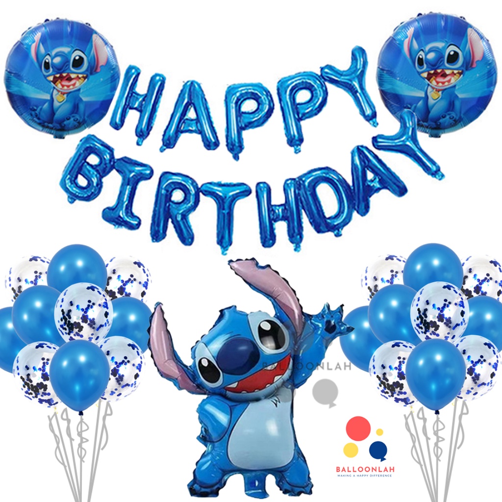 Disney Stitch Balloons Rose Lilo & Stitch Cartoon Girls Birthday Party Décoration  Stitch Latex Balloons Set Toy Kids Gift