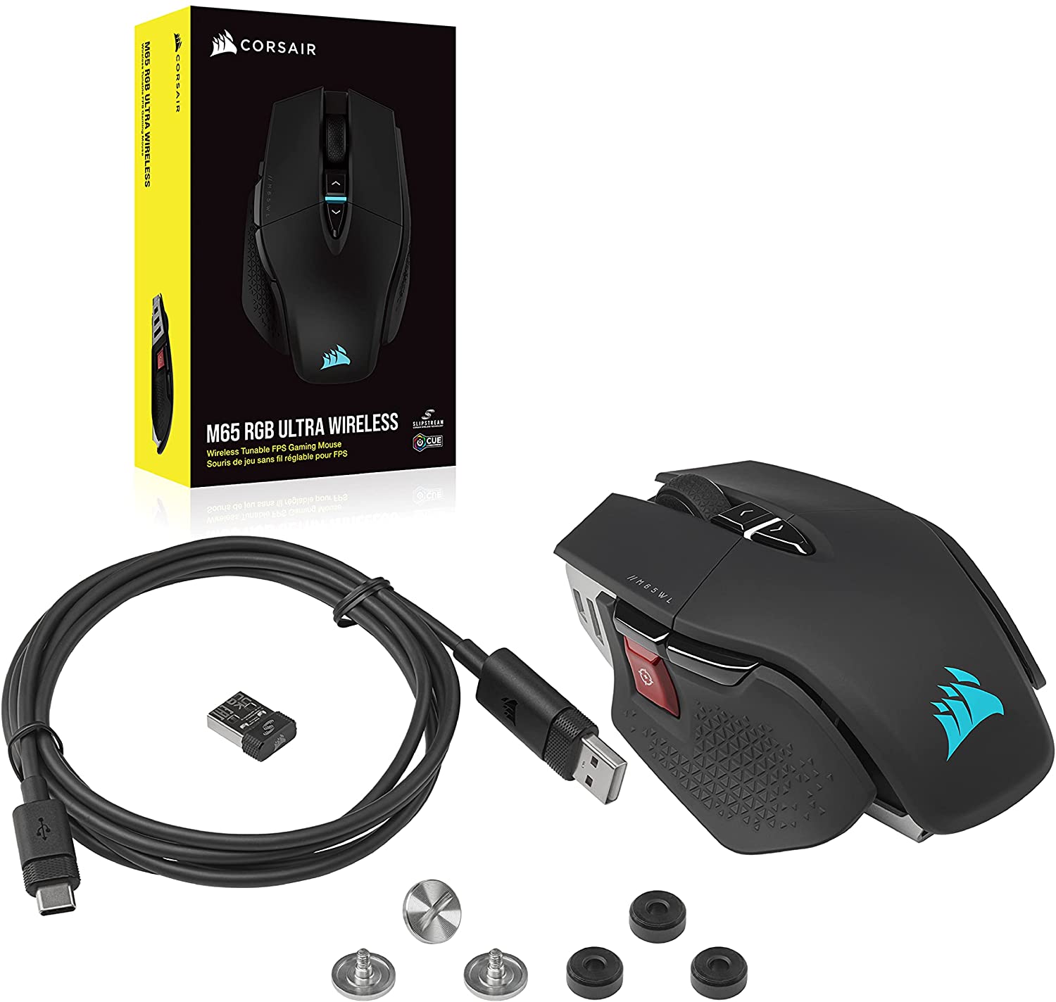 Chuột không dây corsair m65 rgb ultra black