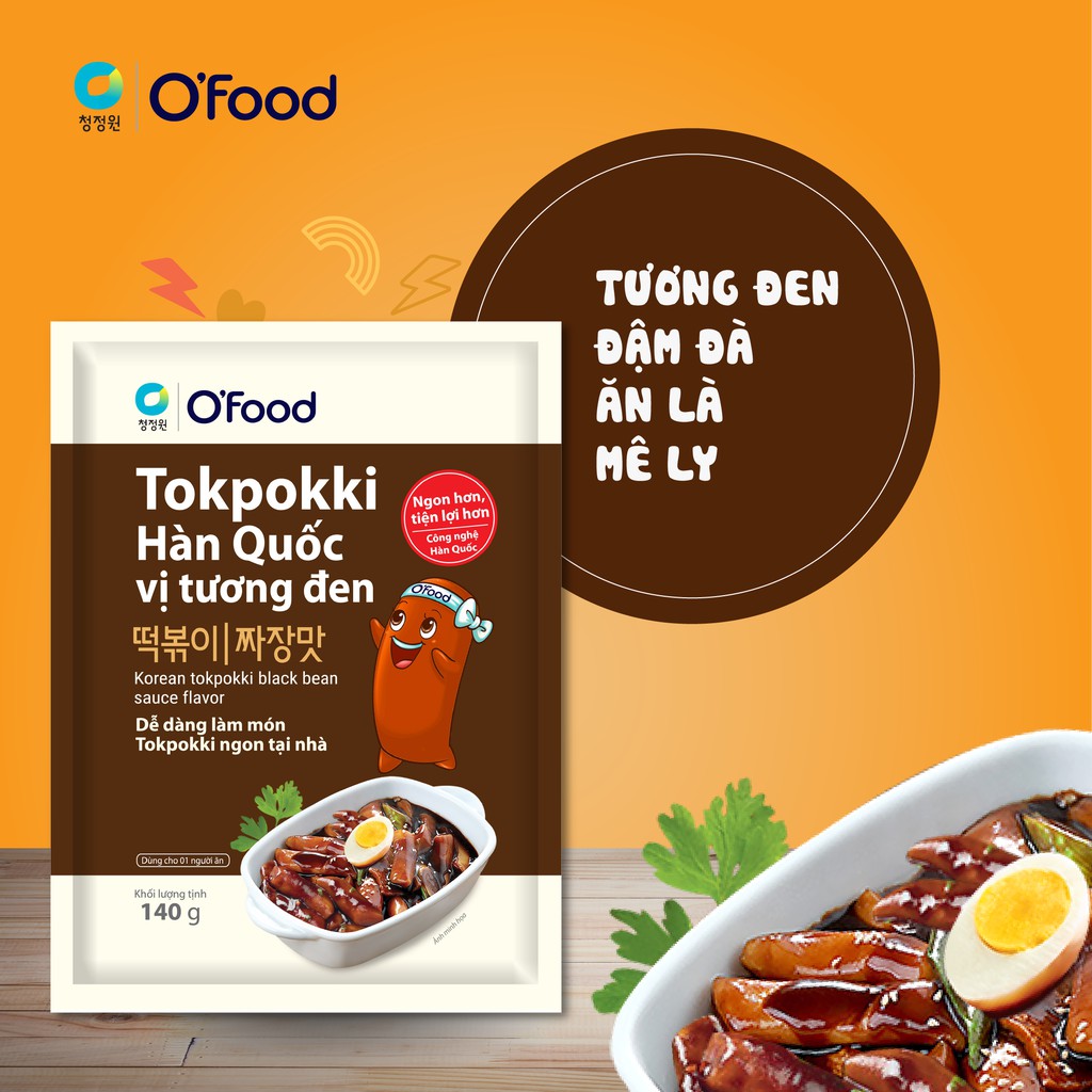 Tokpokki Hàn Quốc Vị Truyền Thống Và Vị Phô Mai (Vị tương đen)