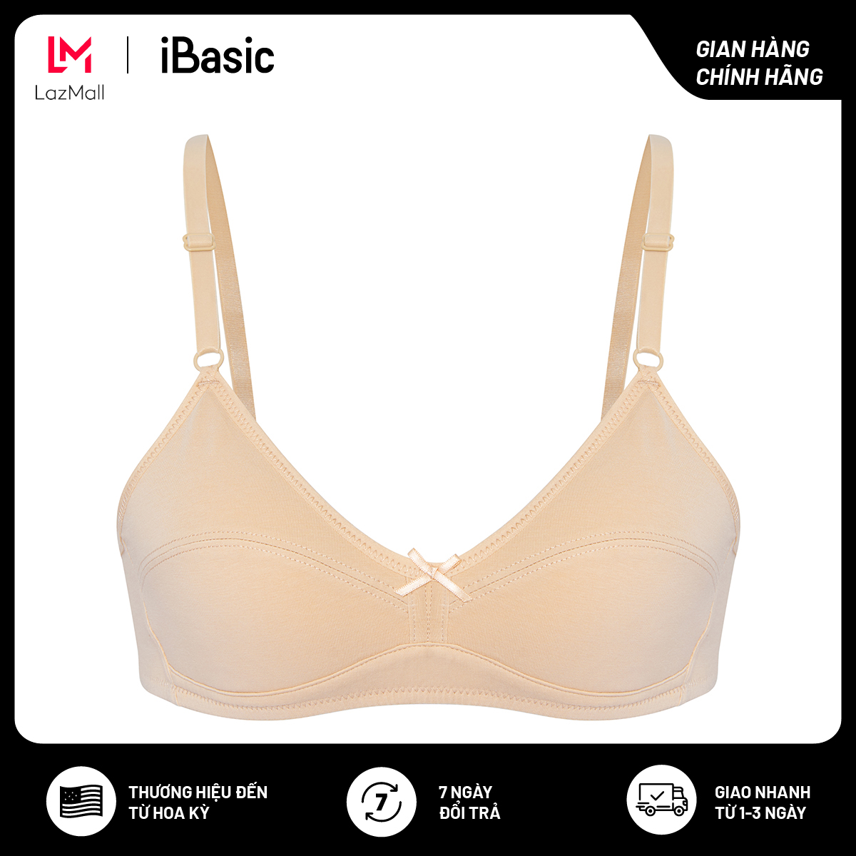  Áo ngực học sinh iBasic cotton USA kháng khuẩn BRAT018 